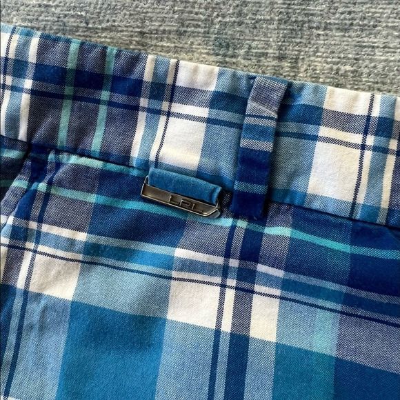 Womens Lauren Ralph Lauren Active Blue White Plaid Shorts Size 14 - Picture 5 of 5